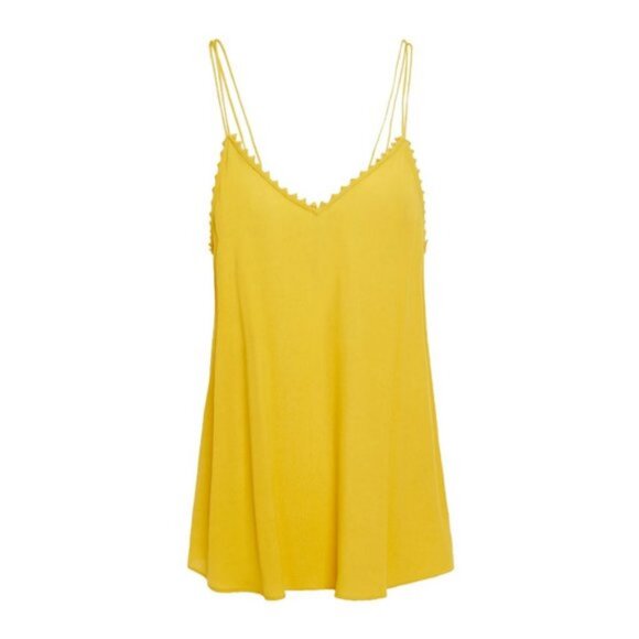 New BA&SH French Crepe Elevated Basic Camisole Tank Top Embroidered Blouse Shirt - Picture 3 of 10